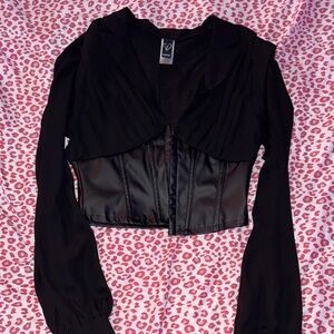 Black corset blouse